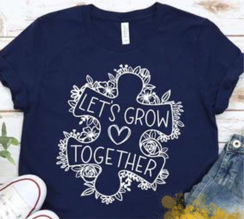 Let's Grow Together Autism Puzzle Piece
