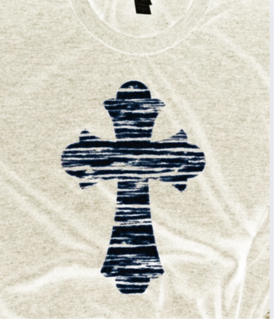 Distressed Cross - Black