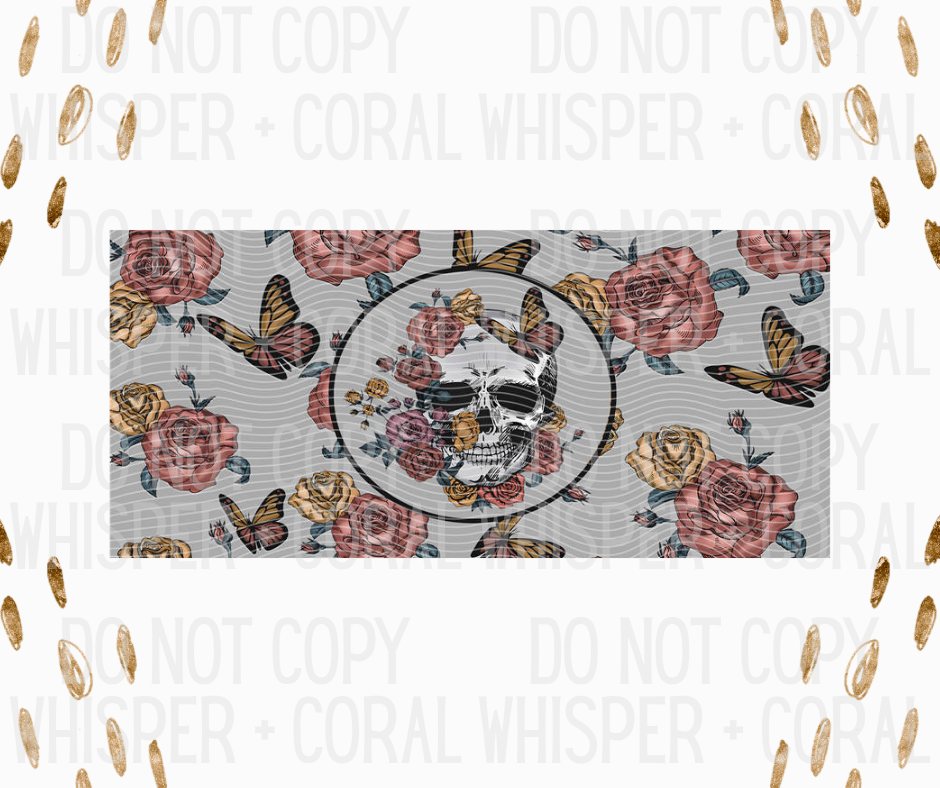 Wrap #70 Skull Butterflies