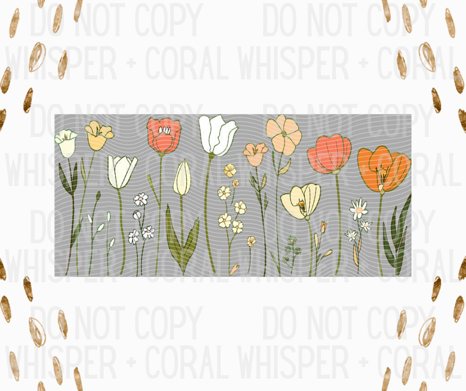 Wrap #51 Orange + Yellow Floral Simplicity