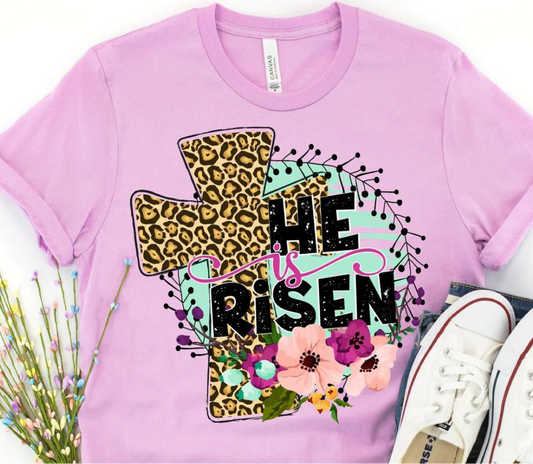 He Is Risen Leopard Cross