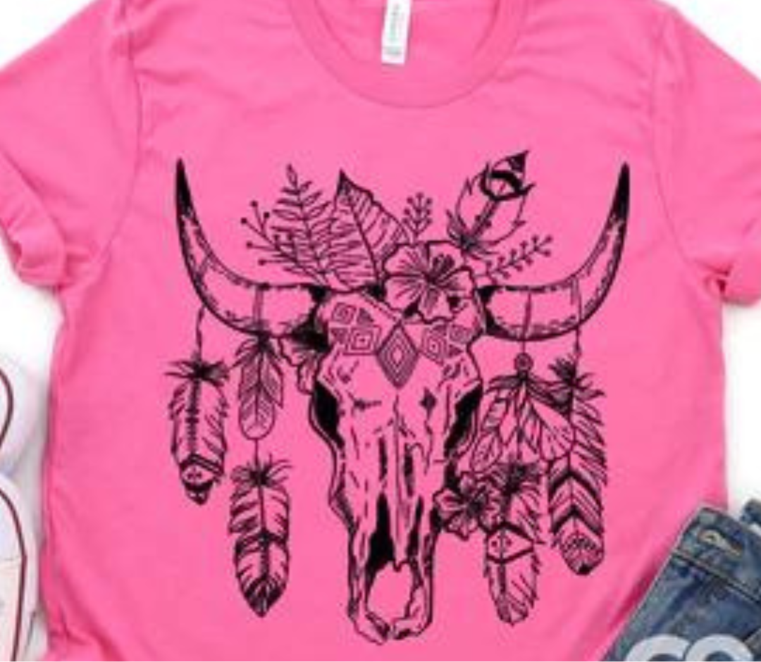 Boho Bull Skull