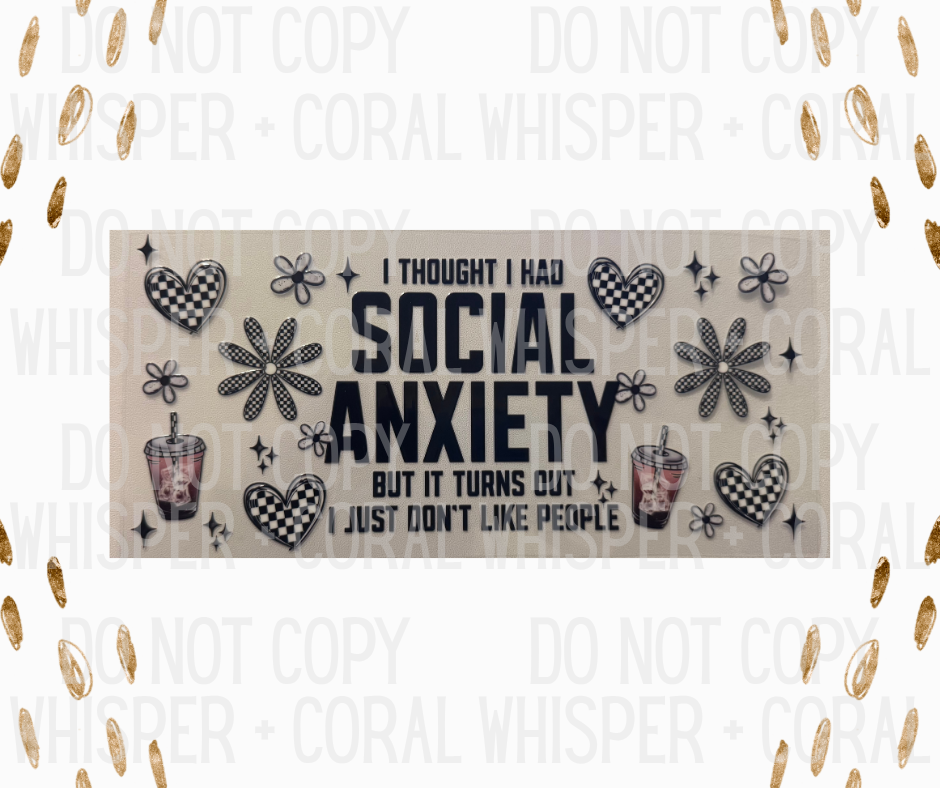 Wrap #84 Social Anxiety Checkered Pattern