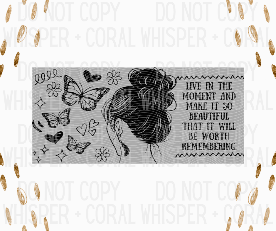 Wrap #45 Sketch Design - Live In The Moment