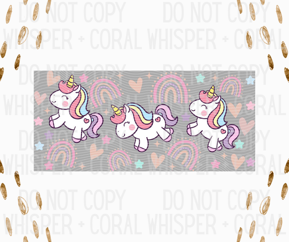 Wrap #7 Rainbow Unicorn Trio