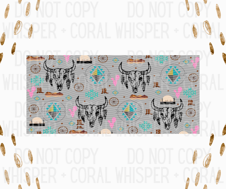 Wrap #71 Bull Skull Country Collage