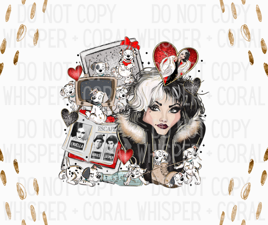 Decal #A-B22 Cruella Polaroid