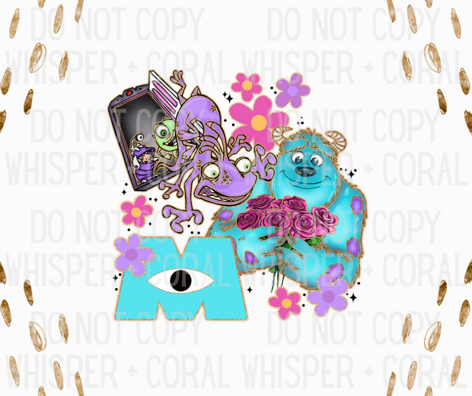 Decal #A-F23 Monsters Polaroid
