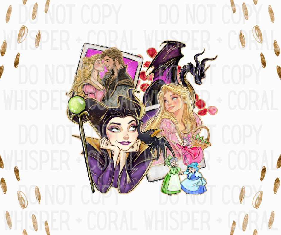 Decal #A-F30 Sleeping Princess Polaroid