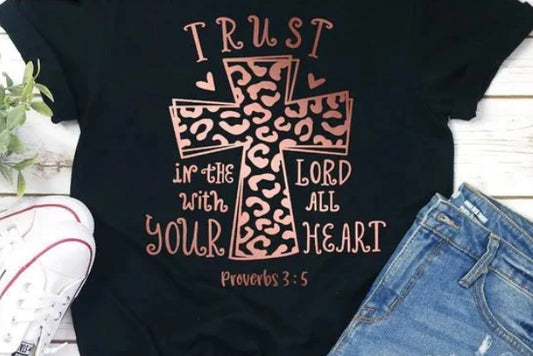 Trust In The Lord Leopard Cross