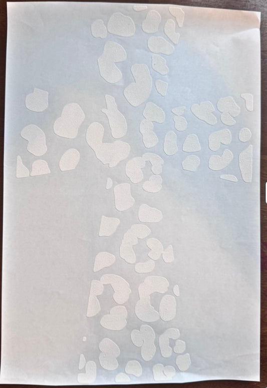 Cross Leopard Pattern - White