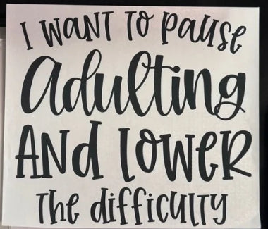 I Want To Pause Adulting And Lower The Difficulty
