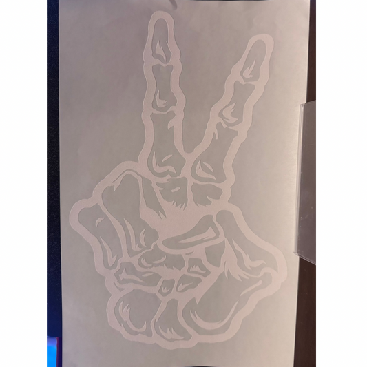 Skeleton Hand Peace Sign