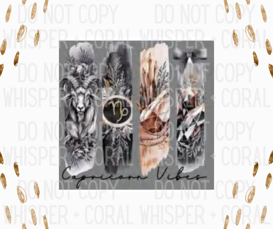 Decal #A-B2 Capricorn Vibes Bow Design