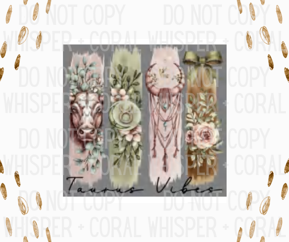 Decal #A-B6 Taurus Vibes Bow Design