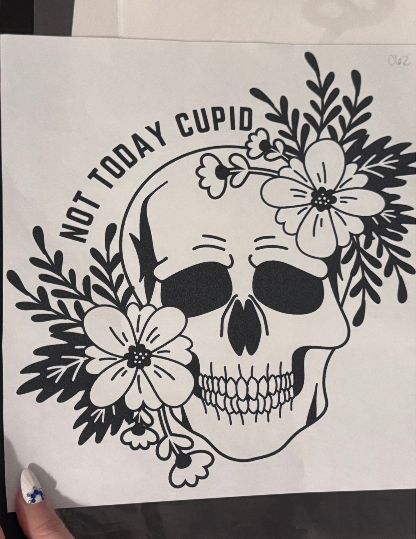 Not Today Cupid Skull