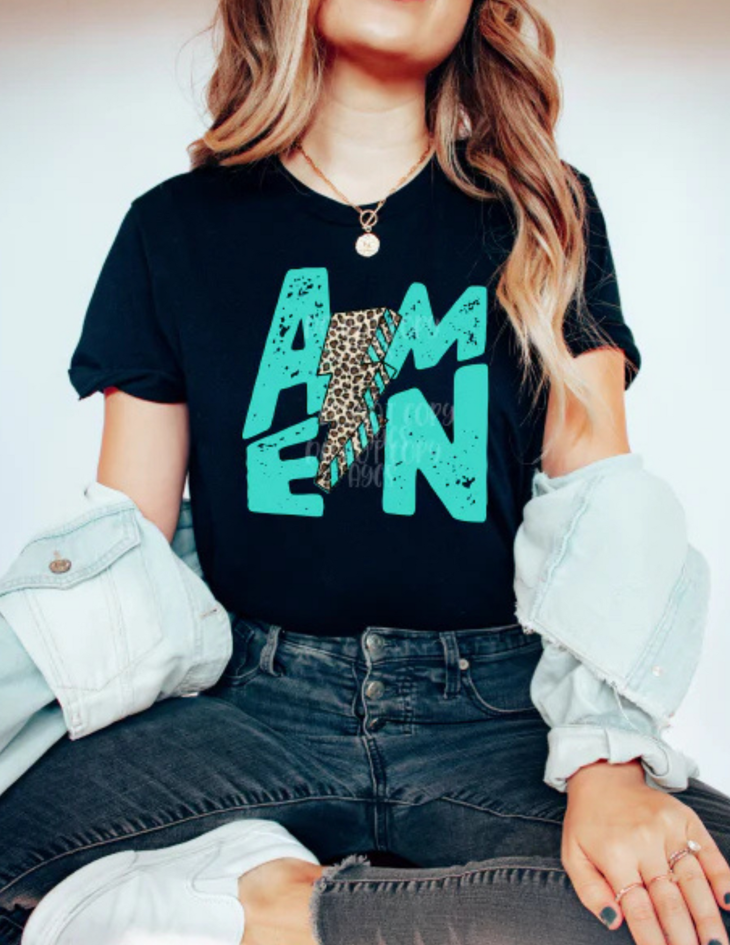 Amen Stacked Lightning Bolt