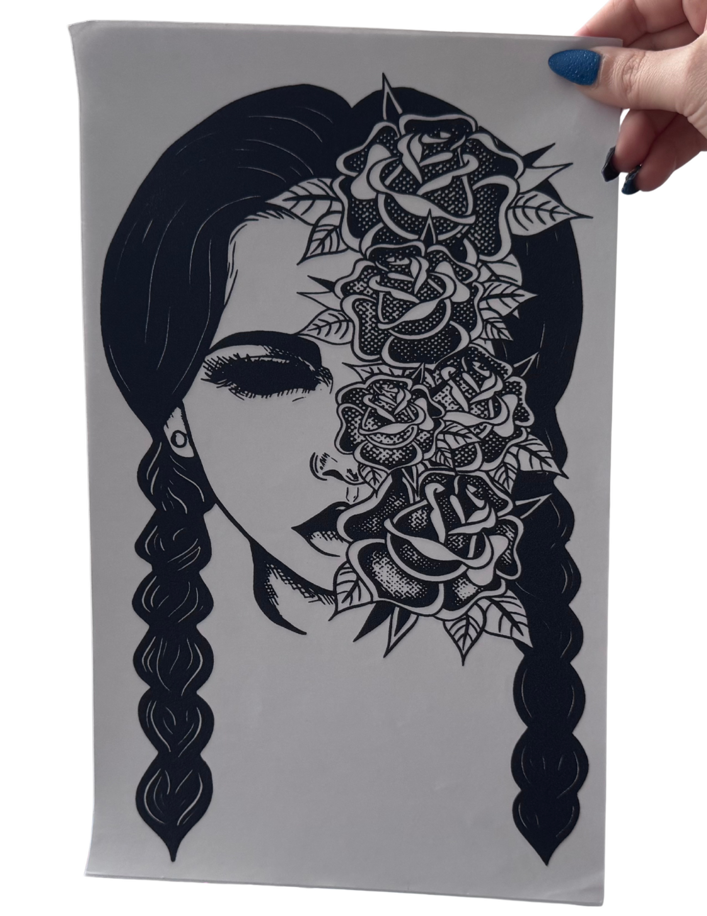 Wednesday Addams Floral Face