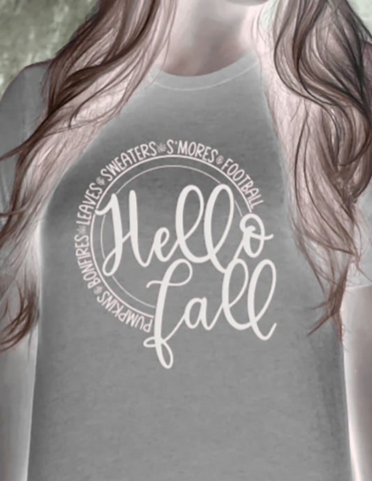 Hello Fall Pumpkins Bonfires Football