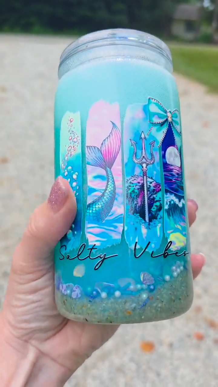 16oz Acrylic Snow Globe Cups