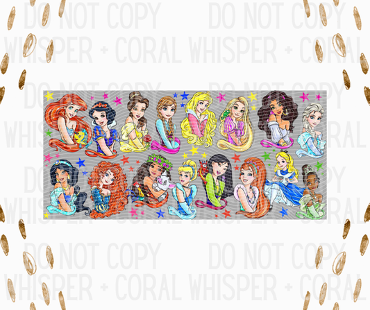 Wrap #135 Princess Group 16 Characters