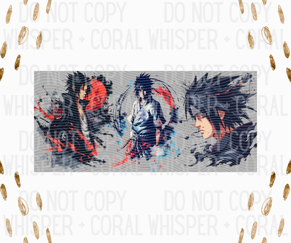 Wrap #24 Red + Black Splatter Sasuke