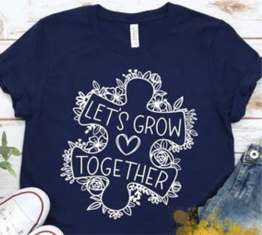Let's Grow Together Autism Puzzle Piece