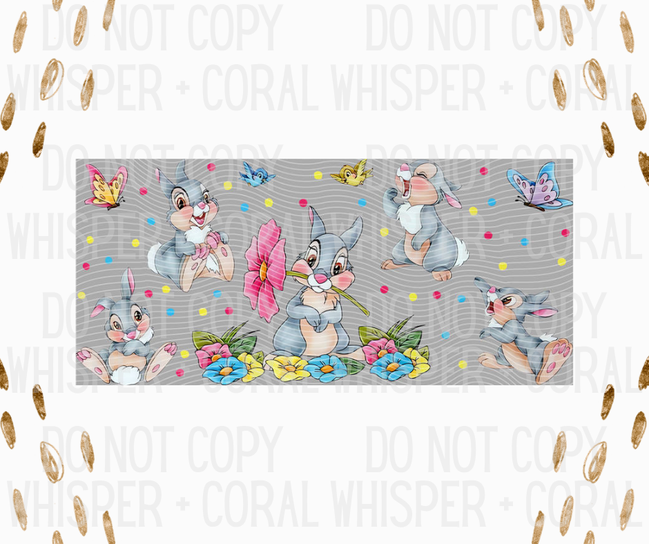 Wrap #4 Rabbit Character Collage