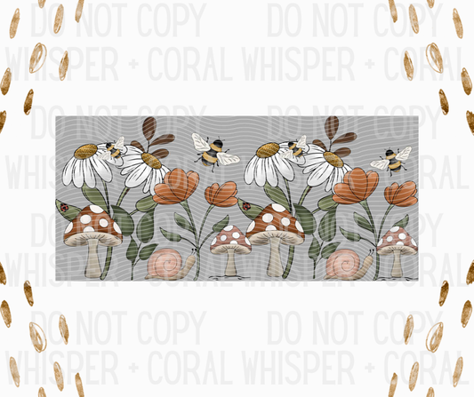 Wrap #47 Daisies + Mushrooms