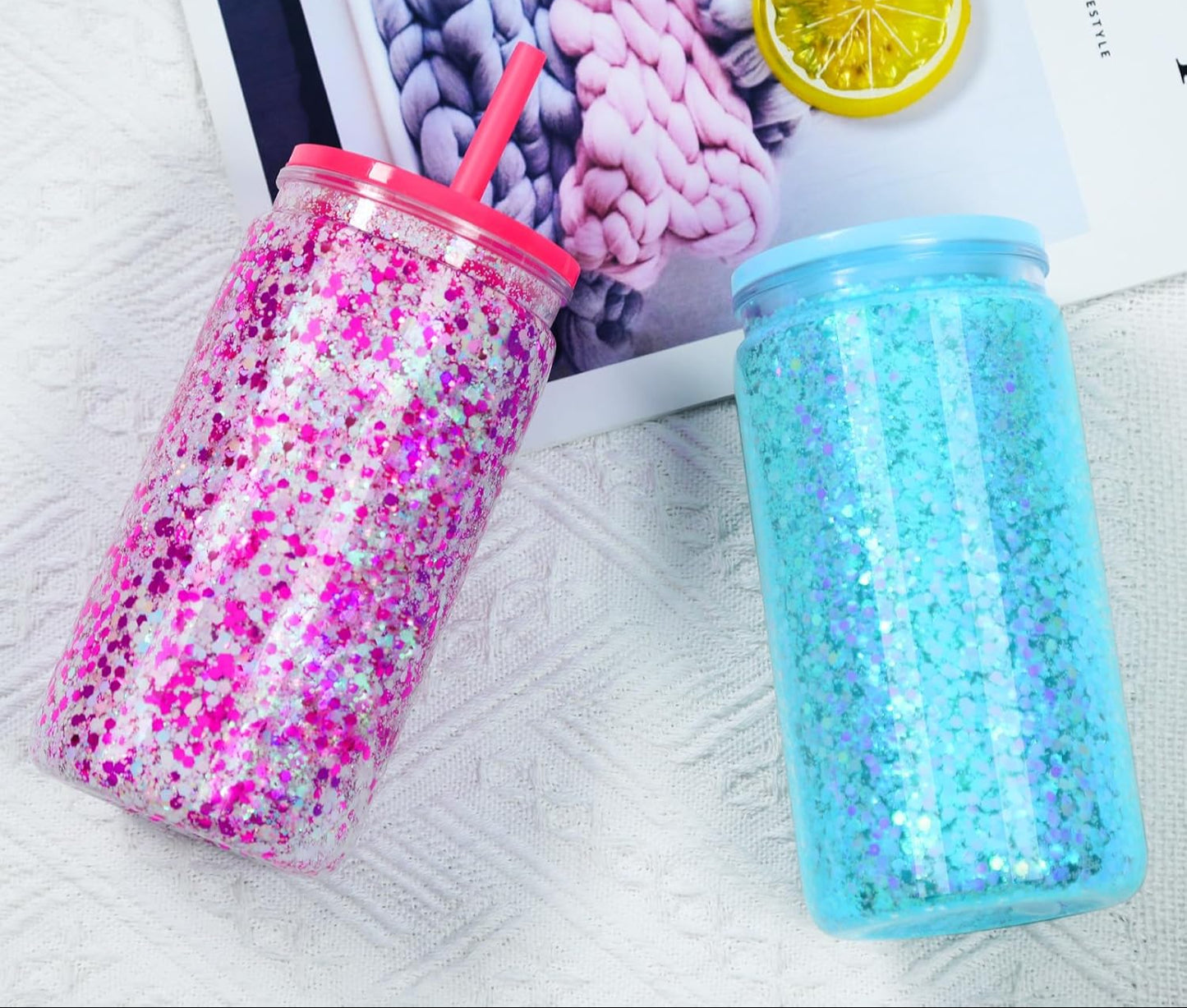 16oz Acrylic Snow Globe Cups