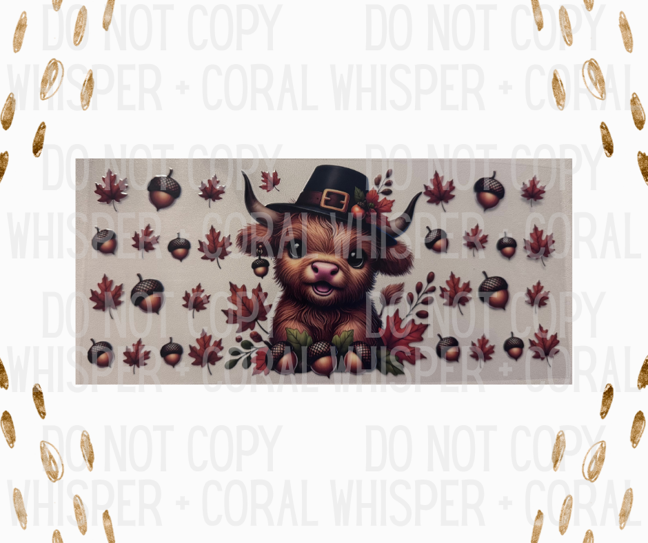 Wrap #82 Acorn Harvest Cow