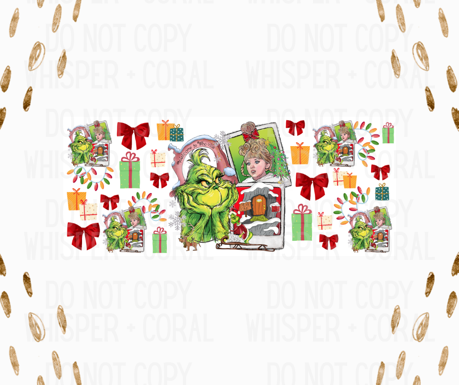 Wrap #103 Grinch Christmas Polaroid