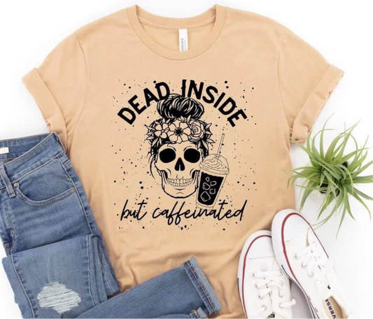 Dead Inside But Caffeinated Skull Cup