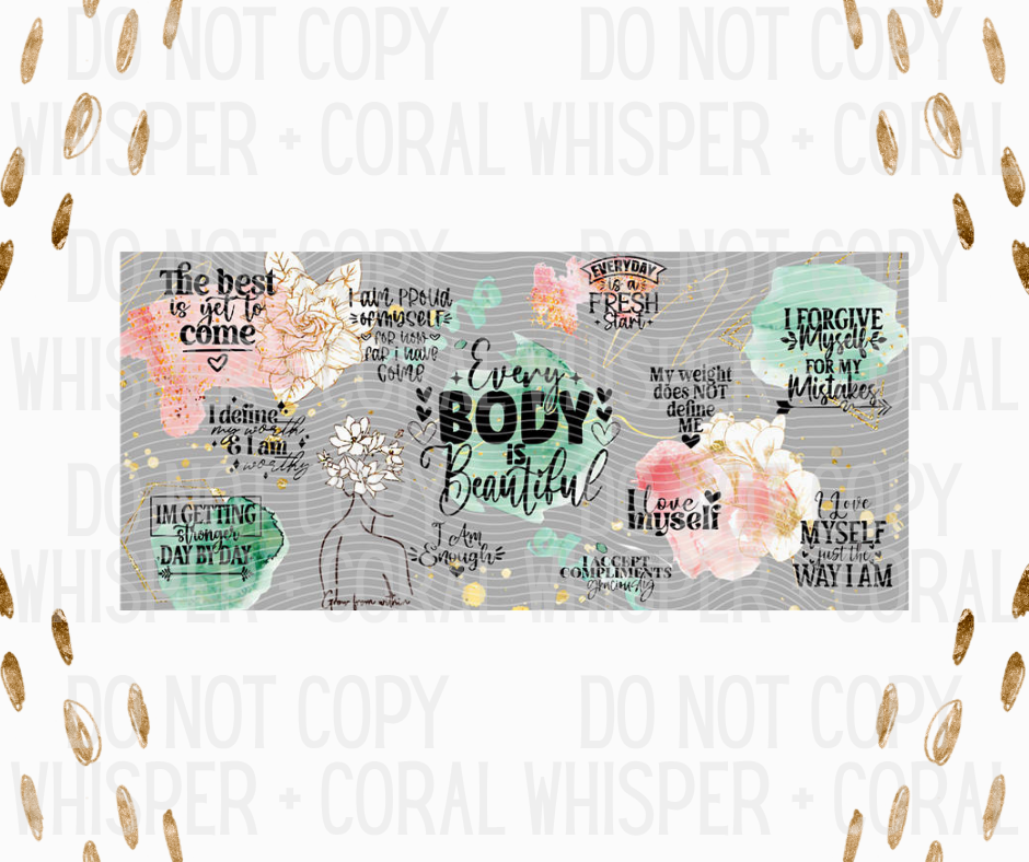 Wrap #43 Every Body Is Beautiful Quote Collage