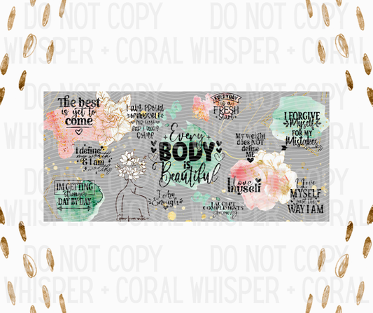 Wrap #43 Every Body Is Beautiful Quote Collage