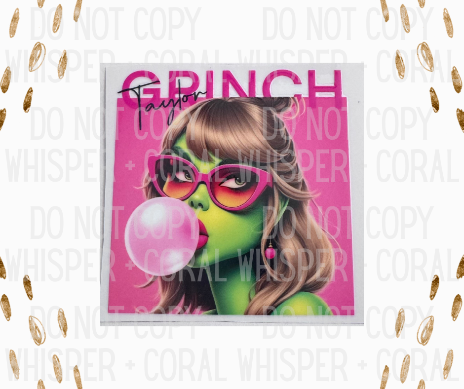 Decal #1253 Grinch Taylor Pink Bubblegum