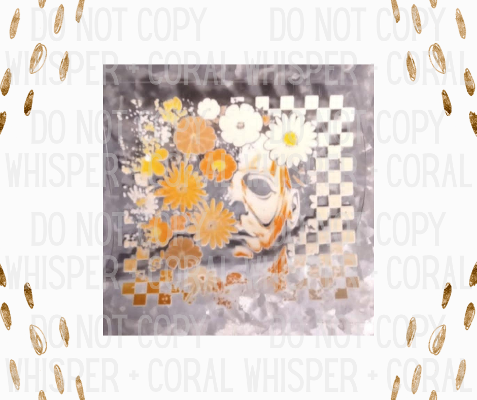 Decal #1258 Orange Micheal Halloween