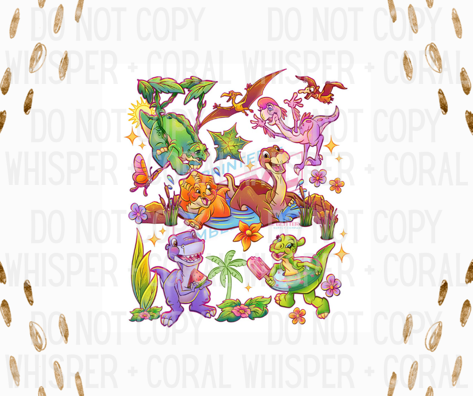 Decal #1301 Dinosaur Friends