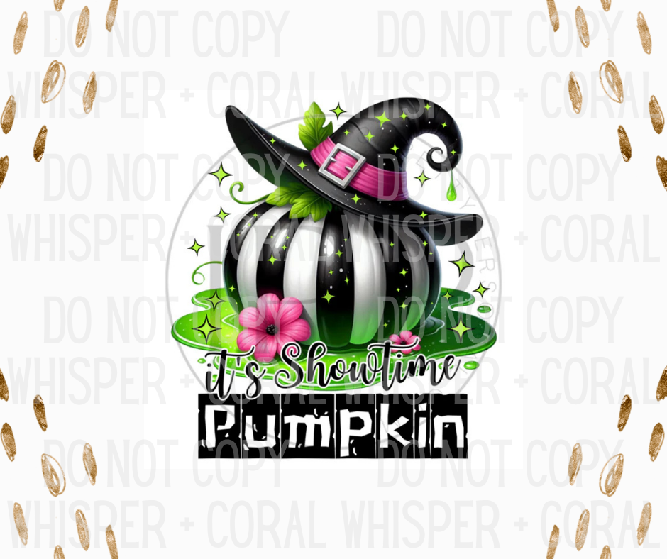 Decal #1346 It's Showtime Pumpkin