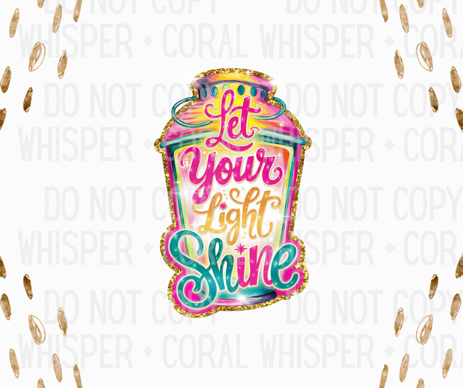 Decal #A-B14 Let Your Light Shine Lantern