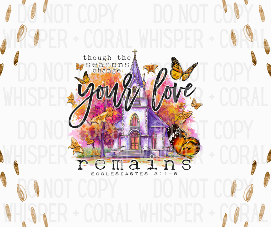 Decal #A-B17 Butterflies Your Love Remains