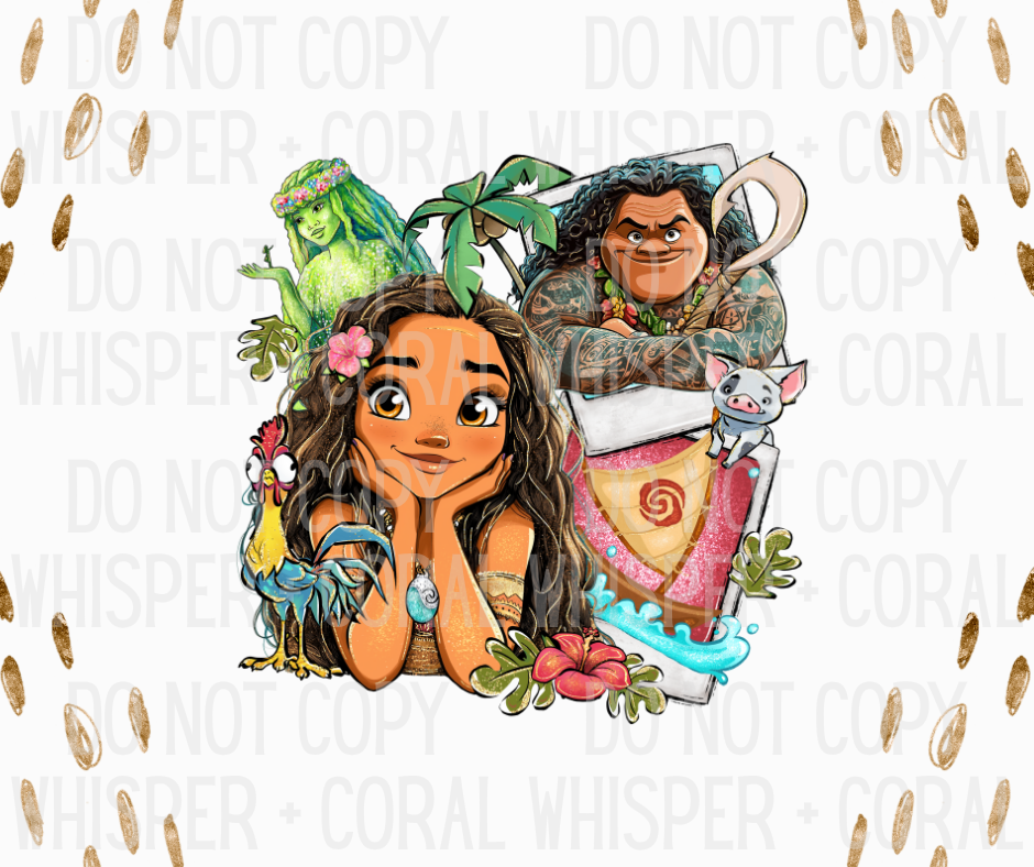 Decal #A-B24 Hawaiian Princess Polaroid