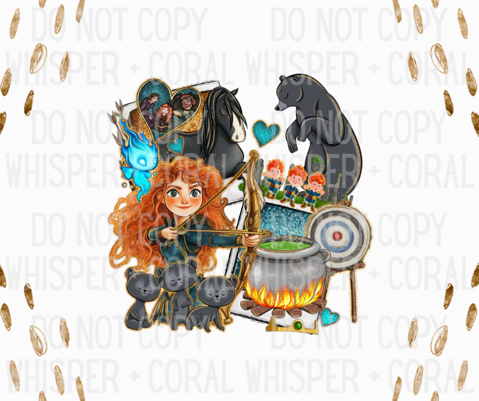 Decal #A-B29 Scottish Princess Polaroid