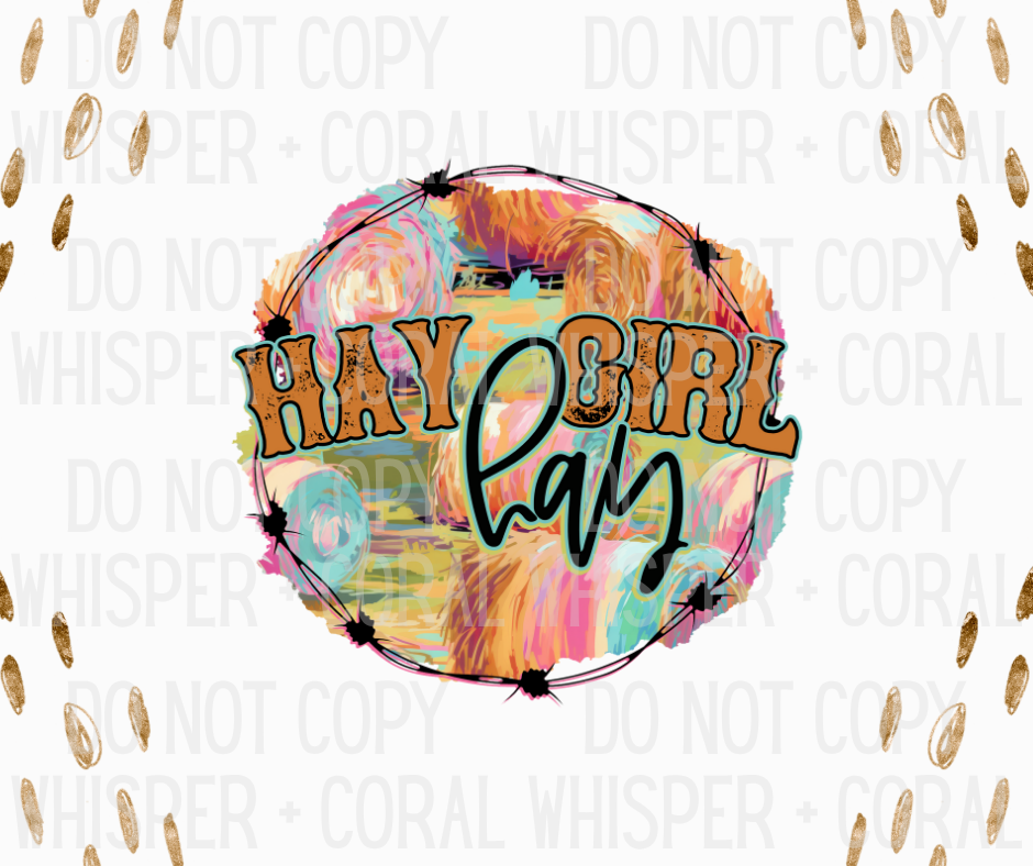 Decal #A-F35 Hay Girl Hay