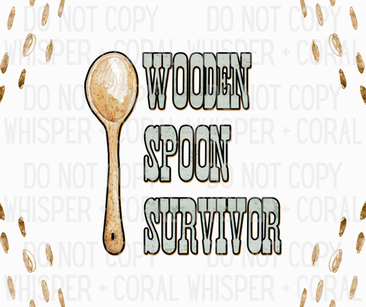 Decal #A-F41 Wooden Spoon Survivor