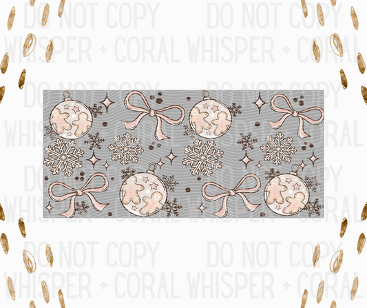 Wrap #139 Pastel Gingerbread Christmas Ornaments