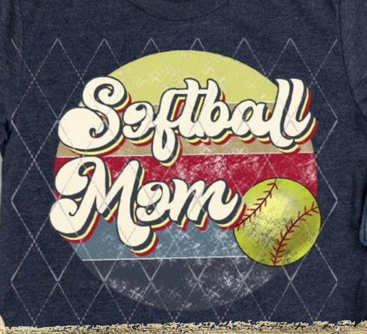 Retro Softball Mom