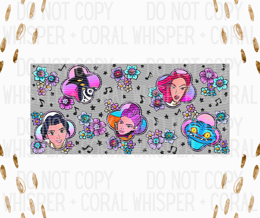 Wrap #141 Music Notes - Floral Huntrix