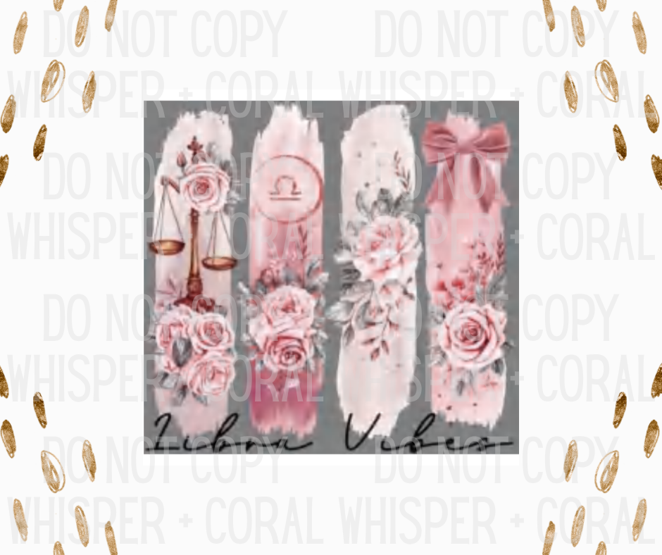 Decal #A-B3 Libra Vibes Bow Design