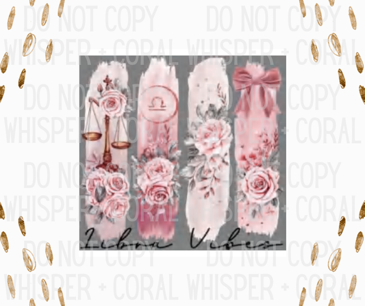 Decal #A-B3 Libra Vibes Bow Design